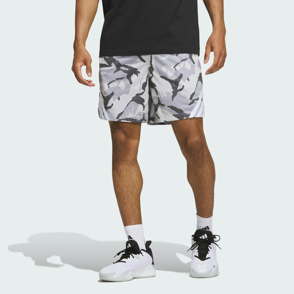Adidas Basketball 3-Stripes Logo Shorts: $35