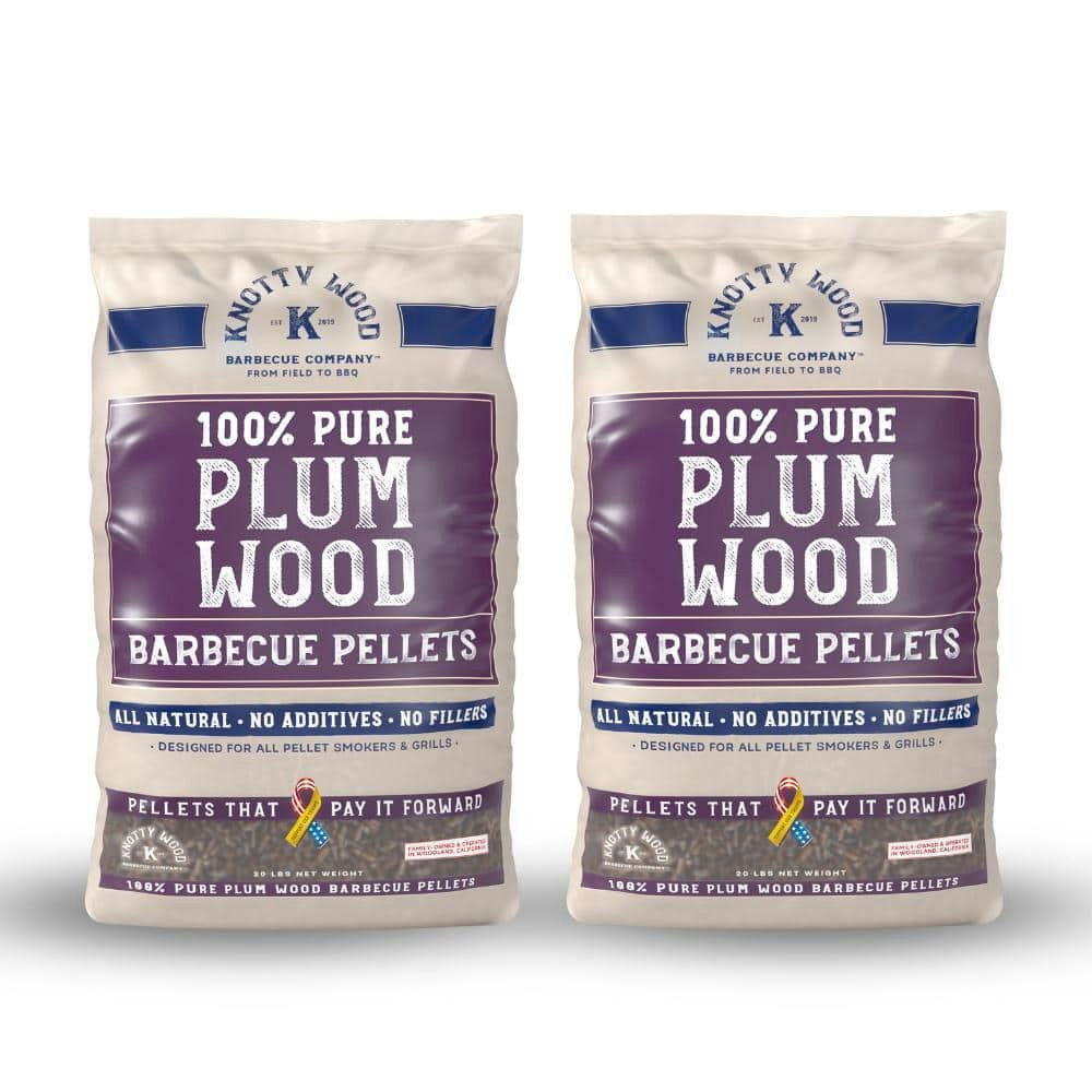Pure Plum Wood BBQ Pellets 2-Pack: $54.99