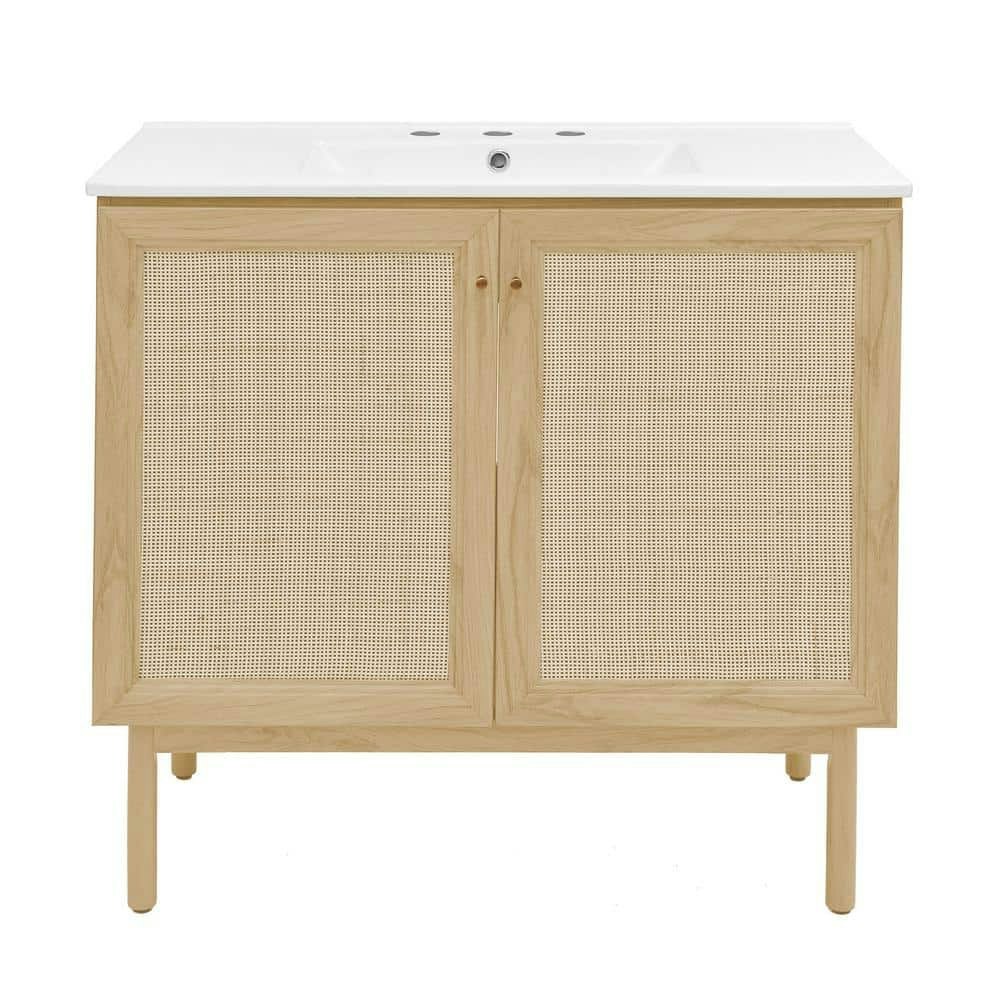 Classe 36-inch Natural Oak Bathroom Vanity with Sink Top: $462.49 Classe 36-inch Natural Oak Bathroom Vanity with Sink Top: $462.49