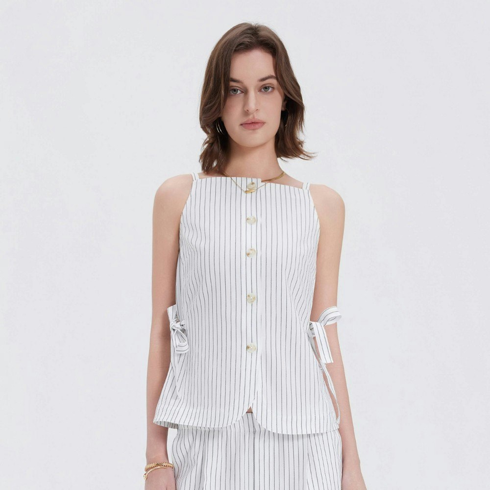 A New Day Women's Striped Button-Front Vest: $38 A New Day Women's Striped Button-Front Vest: $38