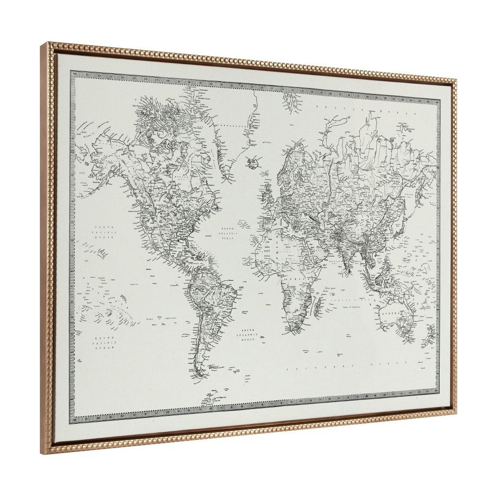 Sylvie 28"x38" Beaded Vintage World Map Canvas Wall Art: $109.99 Sylvie 28"x38" Beaded Vintage World Map Canvas Wall Art: $109.99