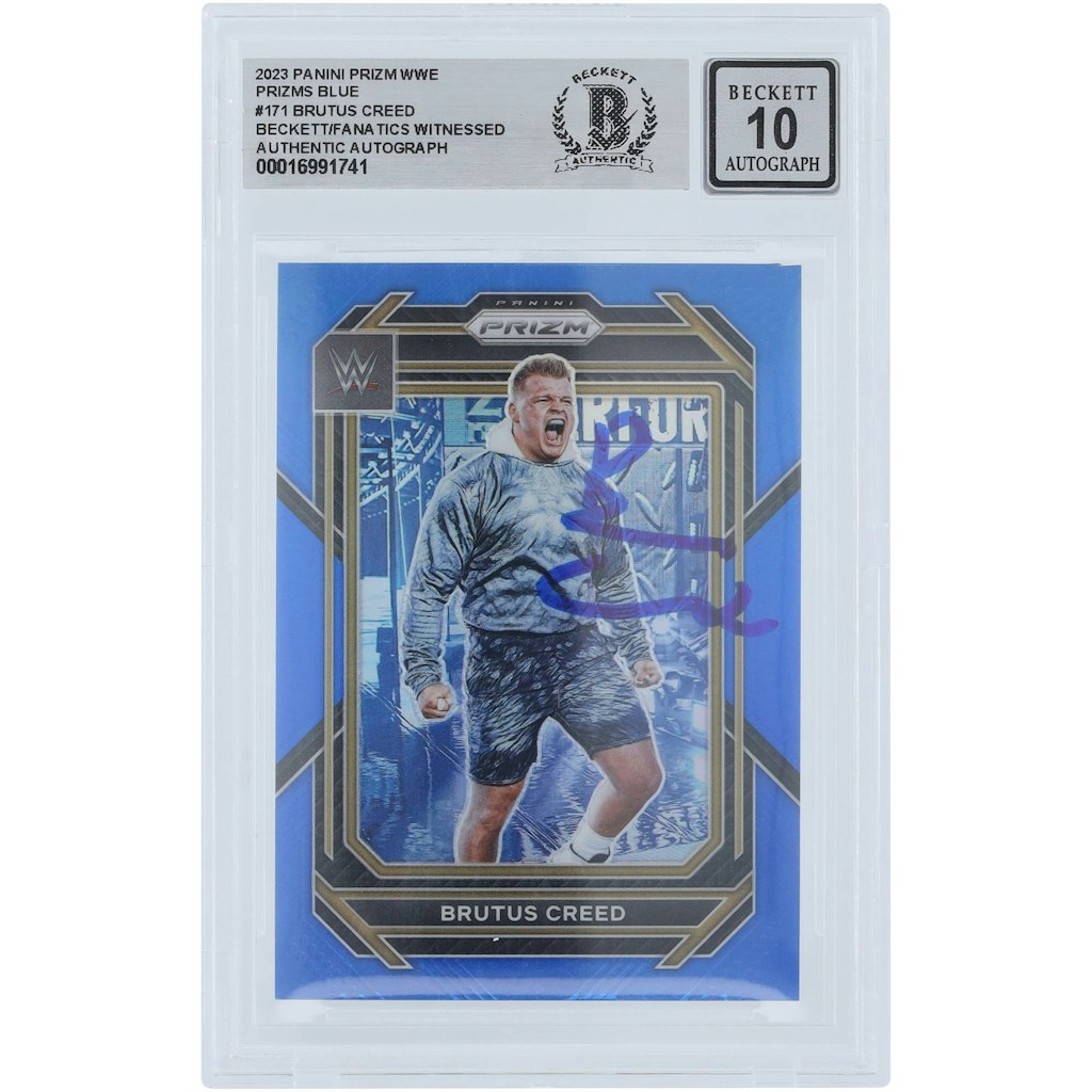 Brutus Creed 2023 Panini Prizm Blue Prizm #171 Autographed Trading Card: $59.99
