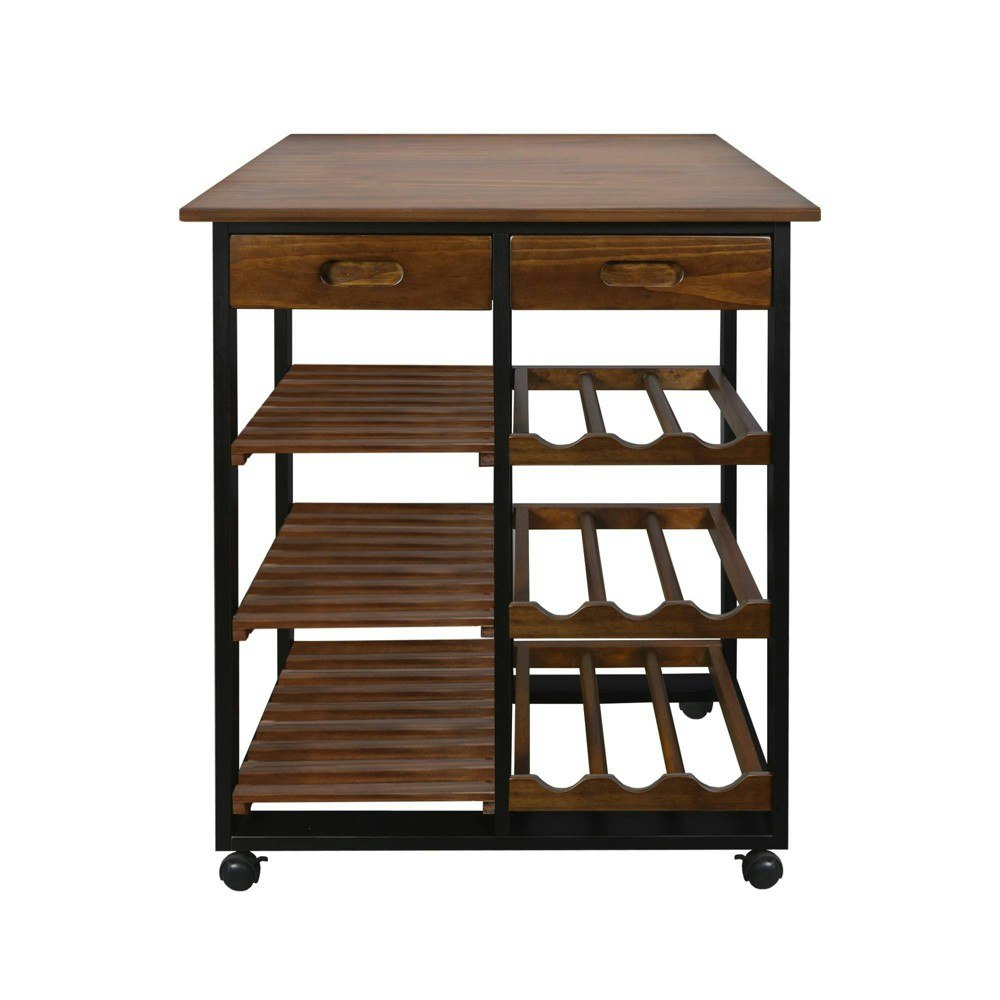 Flora Home 28-Inch Solid Wood Rolling Kitchen Cart: $79.99 Flora Home 28-Inch Solid Wood Rolling Kitchen Cart: $79.99
