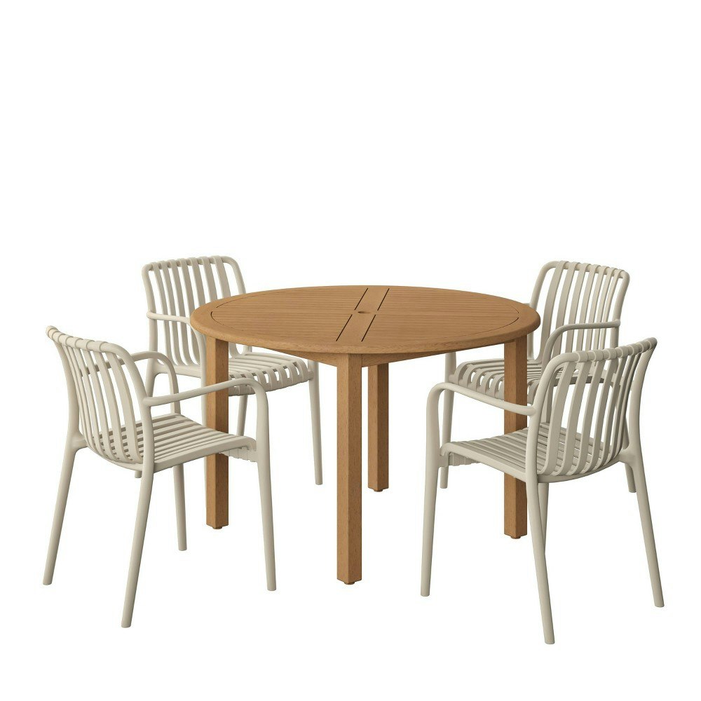 Amazonia Beijo 5-Piece Round Outdoor Patio Dining Set: $693.99 Amazonia Beijo 5-Piece Round Outdoor Patio Dining Set: $693.99