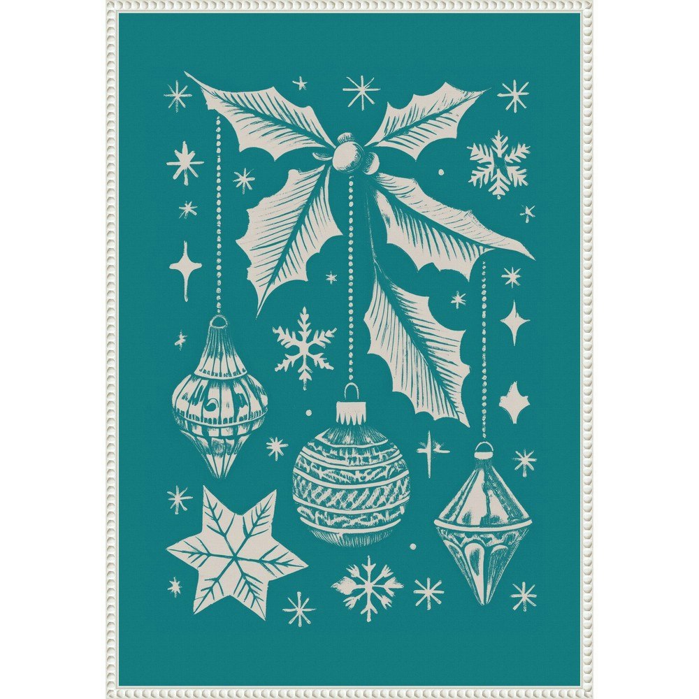 Amanti Art 23"x33" Bells and Baubles Framed Canvas Wall Art: $112.99 Amanti Art 23"x33" Bells and Baubles Framed Canvas Wall Art: $112.99