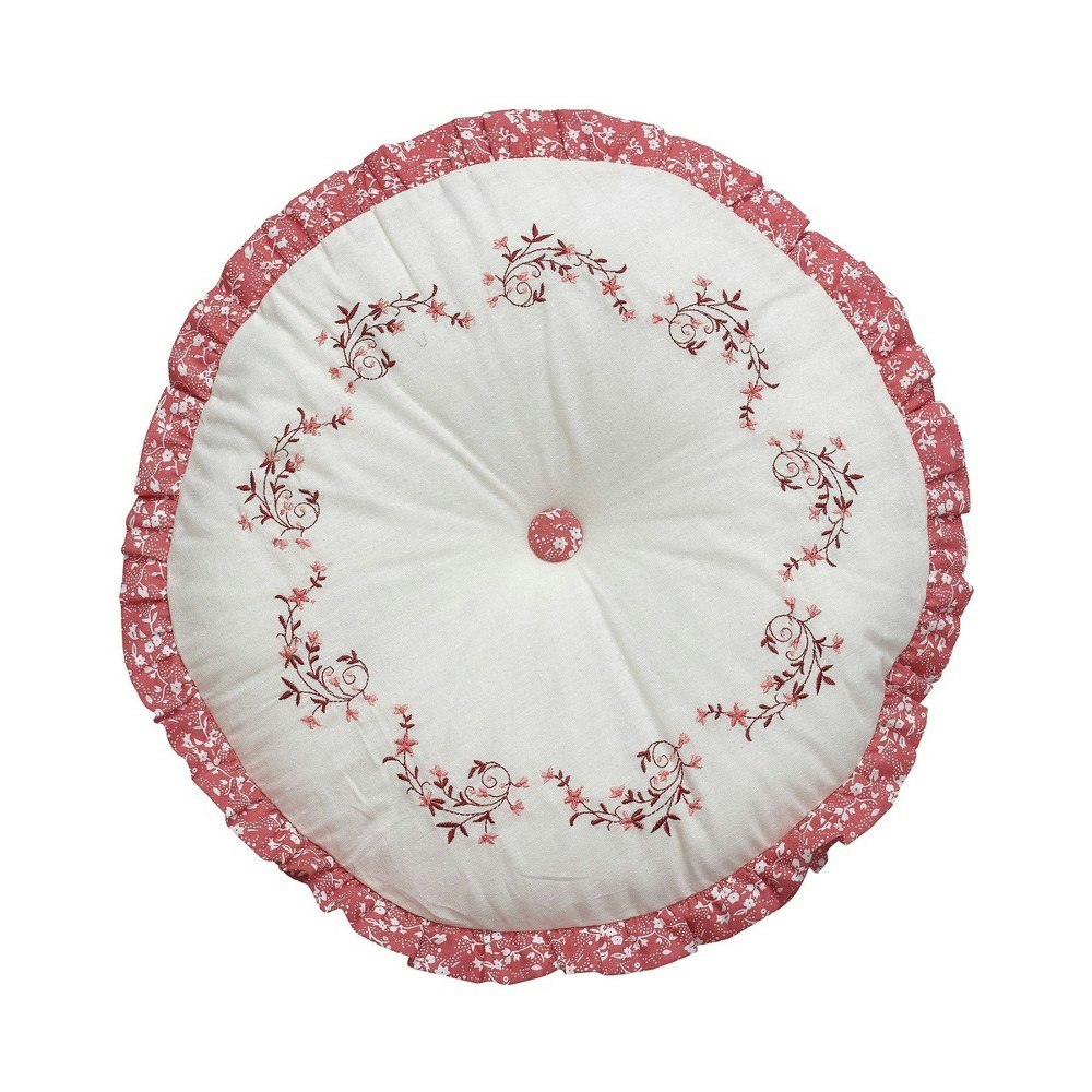 Caroline Round Embroidered Decorative Pillow: $25.49 Caroline Round Embroidered Decorative Pillow: $25.49