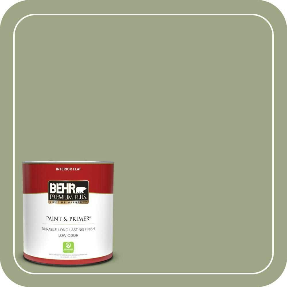 Behr Clary Sage Flat Interior Paint and Primer 1-Quart Can: $17.48 Behr Clary Sage Flat Interior Paint and Primer 1-Quart Can: $17.48