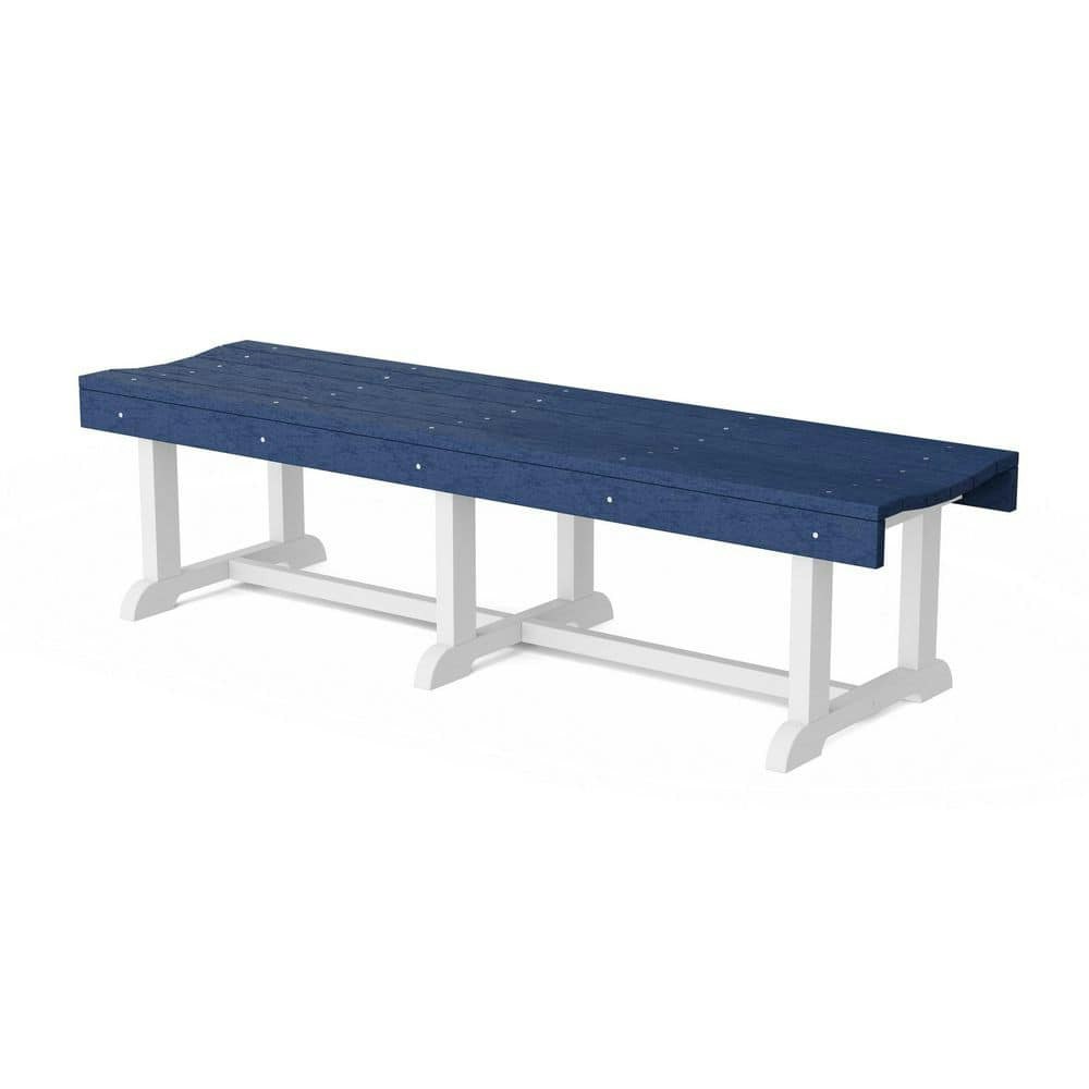 Heritage 68-Inch HDPE Plastic Outdoor Backless Bench: $559 Heritage 68-Inch HDPE Plastic Outdoor Backless Bench: $559
