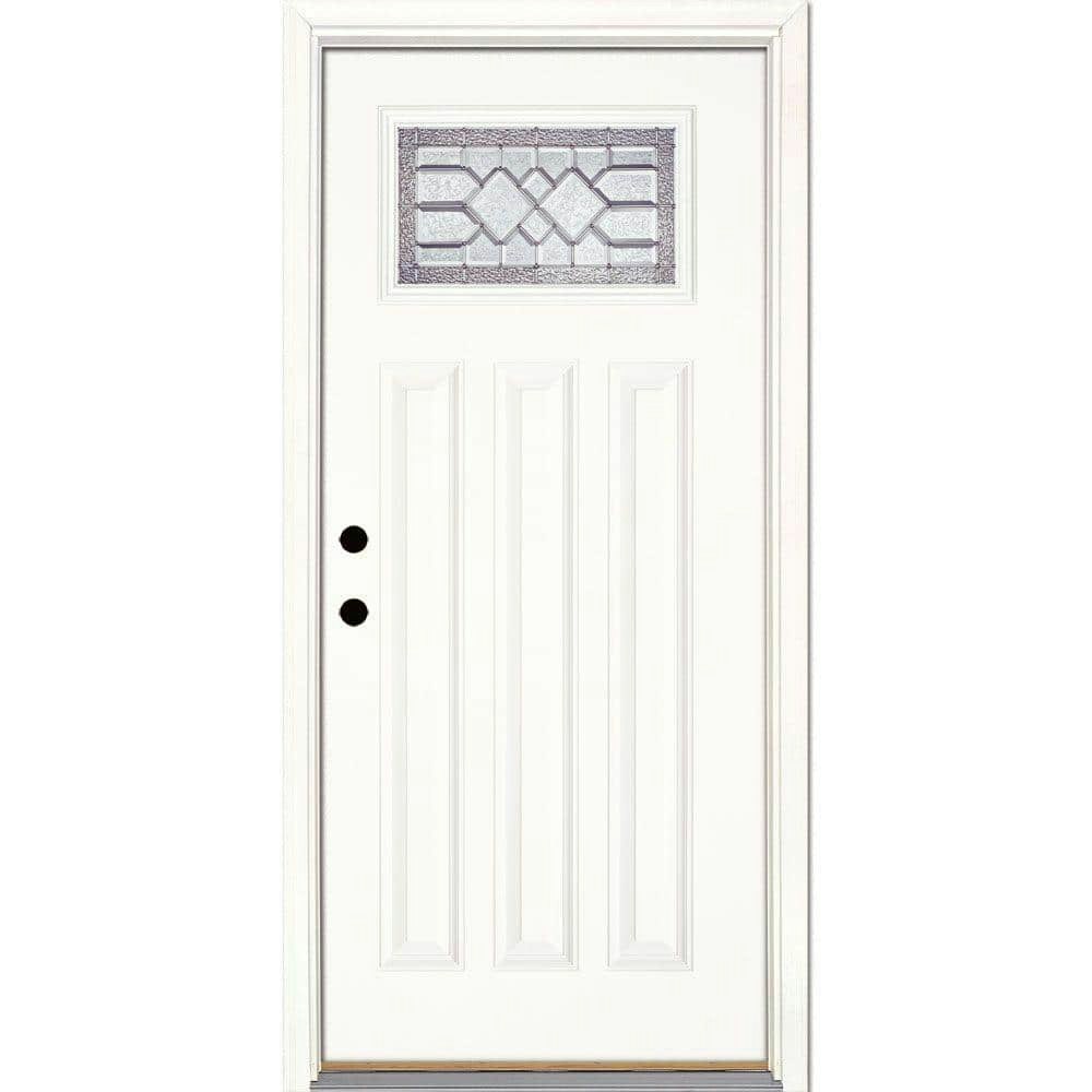 Mission Pointe Zinc Craftsman Fiberglass Prehung Front Door: $1,011 Mission Pointe Zinc Craftsman Fiberglass Prehung Front Door: $1,011