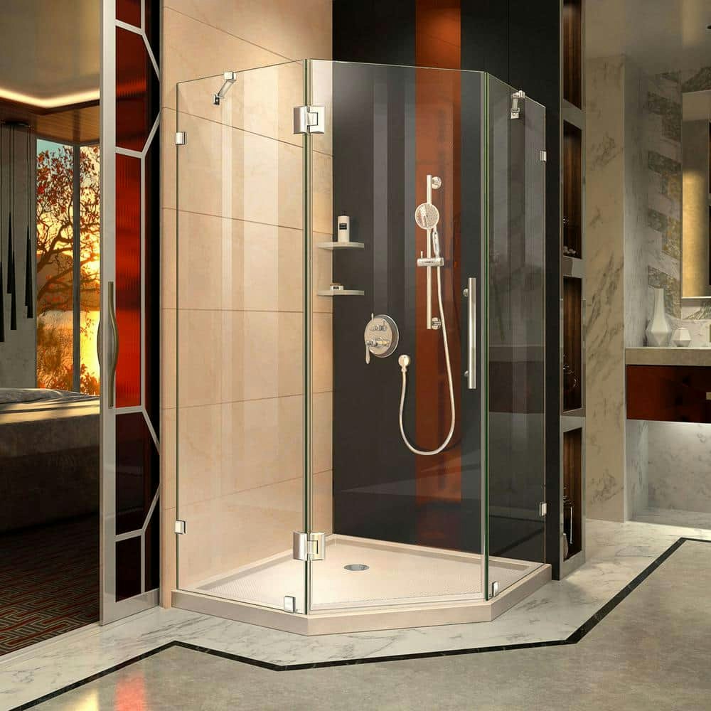 Prism Lux 42" x 42" x 74.75" Frameless Hinged Shower Enclosure with Base: $1,582.85 Prism Lux 42" x 42" x 74.75" Frameless Hinged Shower Enclosure with Base: $1,582.85