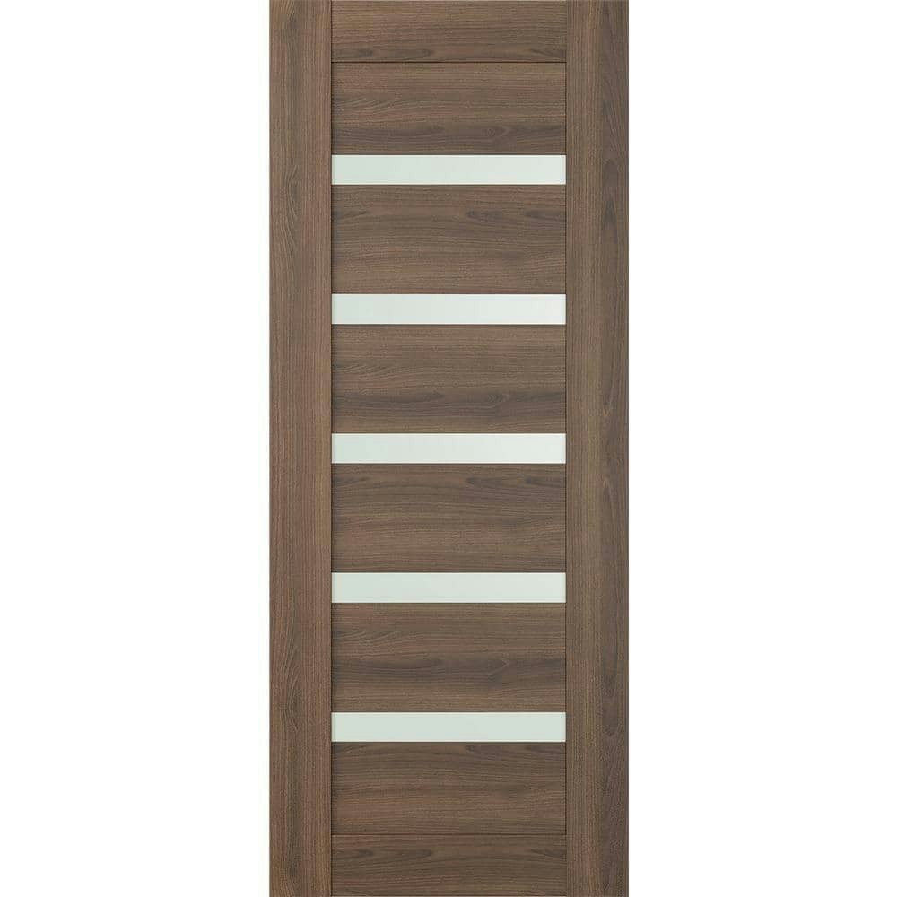 Vona 32" x 84" 6-Lite Frosted Glass Wood Composite Interior Door Slab: $548
