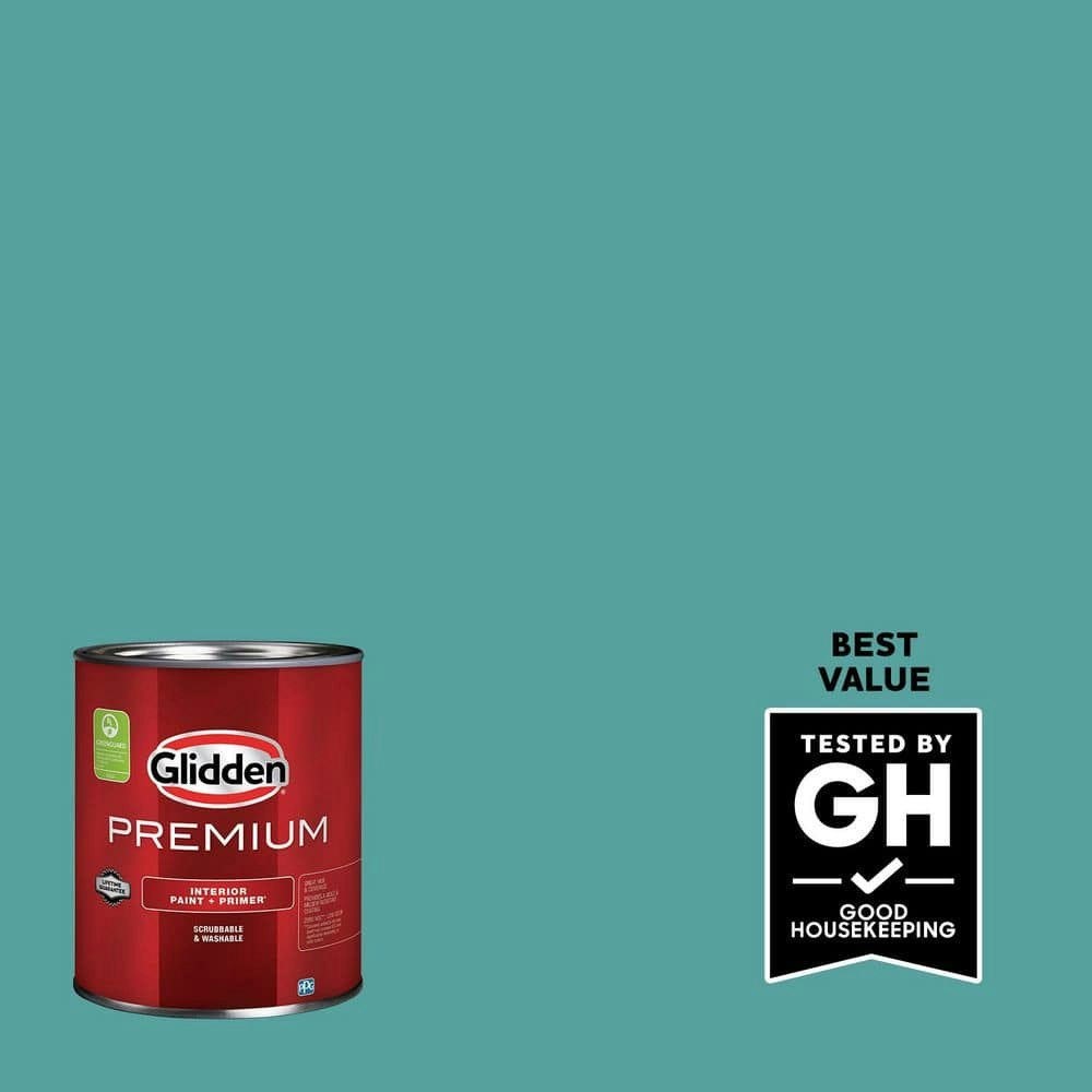 PPG Teal Bayou Flat Interior Latex Paint 1-Quart Can: $14.48