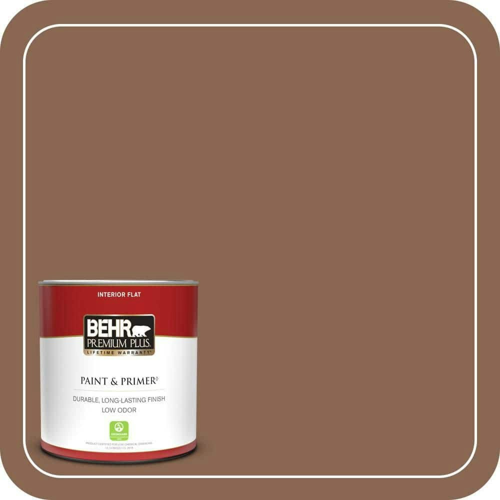 Behr Premium Plus Clay Pot Flat Interior Paint and Primer 1-Quart Can: $17.48