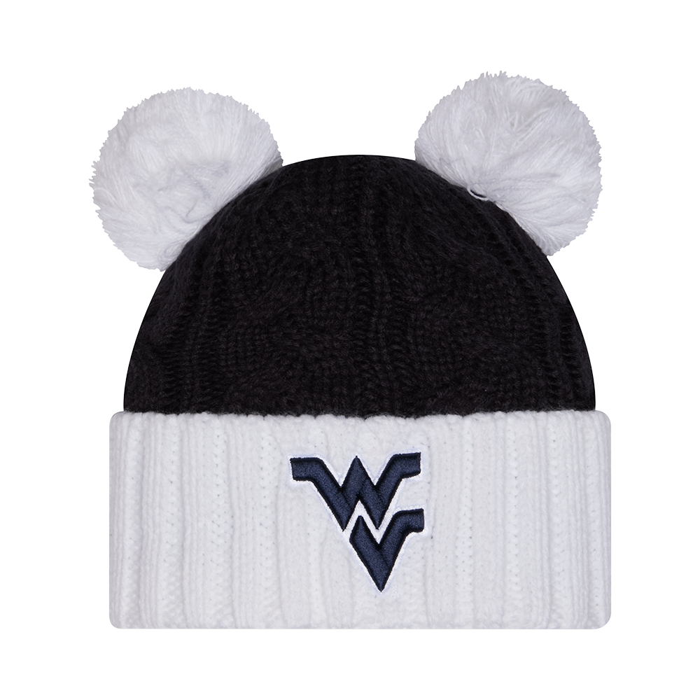 New Era West Virginia Mountaineers Cuffed Knit Hat with Double Poms: $35.99