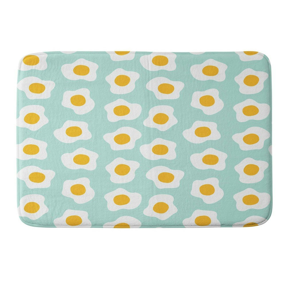 Deny Designs Hello Sayang Eggcellent Blue Eggs 1'9"x2'10" Memory Foam Bath Rug: $65.99