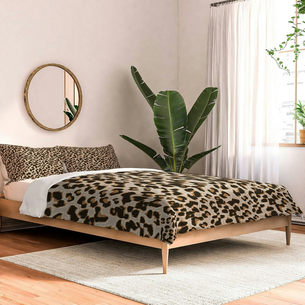 Deny Designs Iveta Abolina Brown Leopard King Comforter and Sham Set: $259.99 Deny Designs Iveta Abolina Brown Leopard King Comforter and Sham Set: $259.99