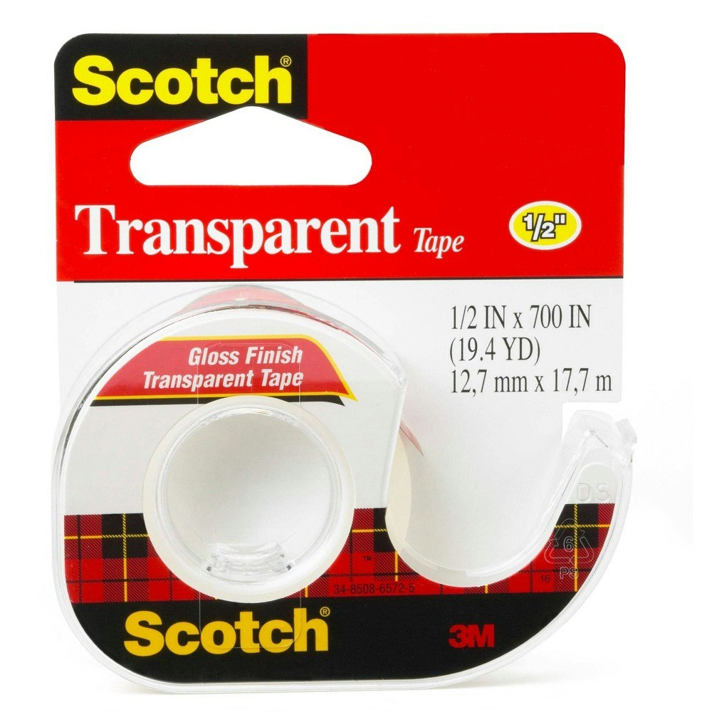 Scotch Transparent Tape 1/2" x 700': $1.69 Scotch Transparent Tape 1/2" x 700': $1.69
