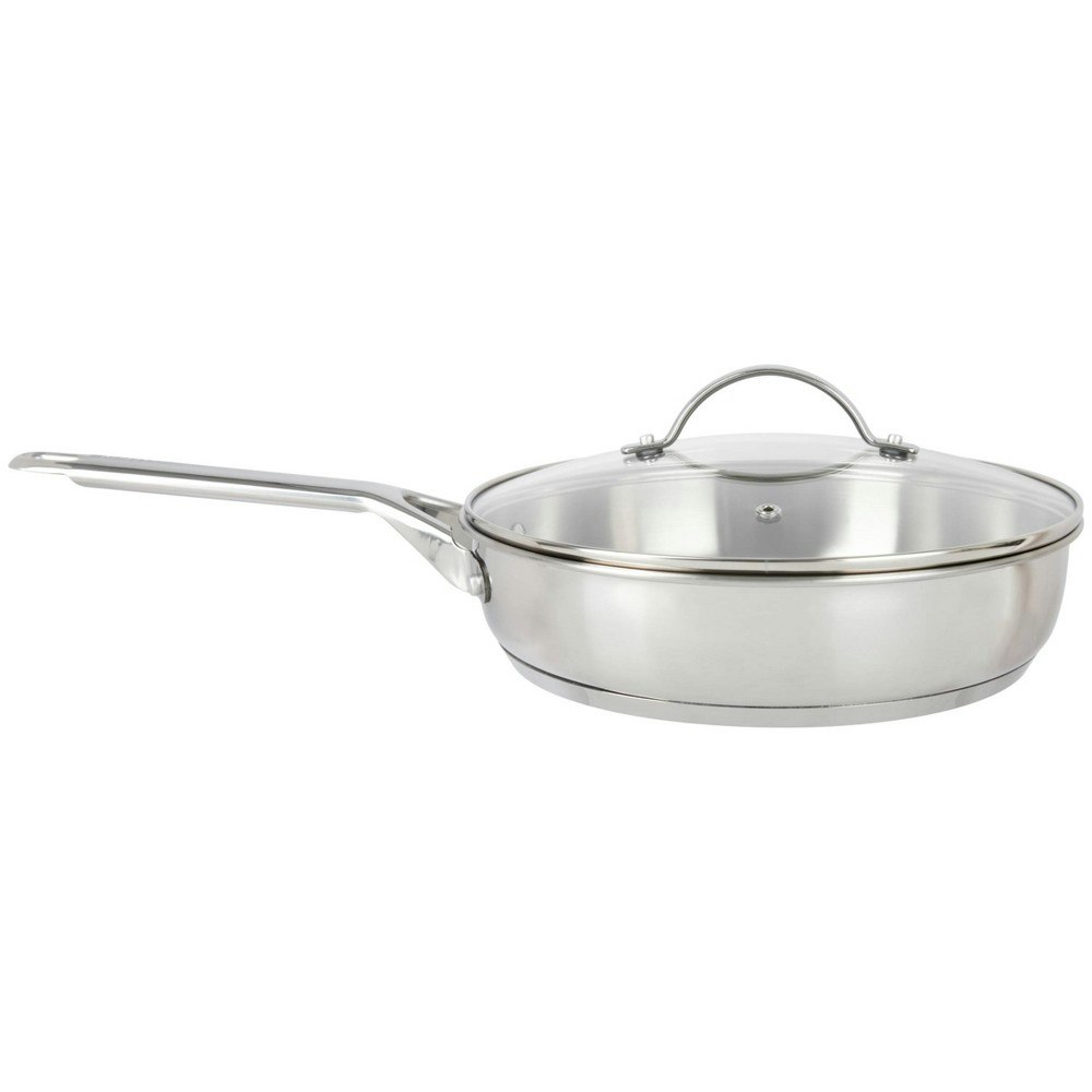 GoodCook 3-Quart Stainless Steel Deep Saute Pan with Lid: $26.49 GoodCook 3-Quart Stainless Steel Deep Saute Pan with Lid: $26.49