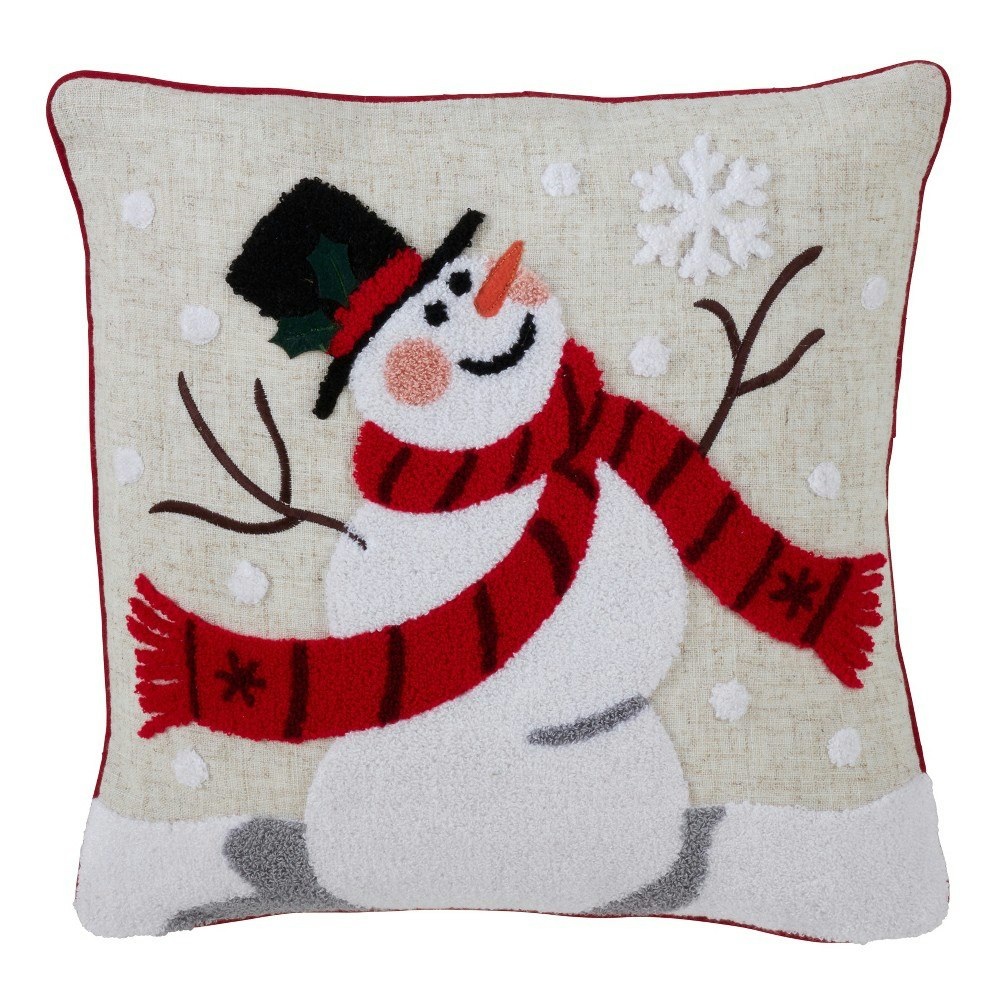 Saro Lifestyle 16"x16" Jolly Snowman Square Throw Pillow: $33.20 Saro Lifestyle 16"x16" Jolly Snowman Square Throw Pillow: $33.20
