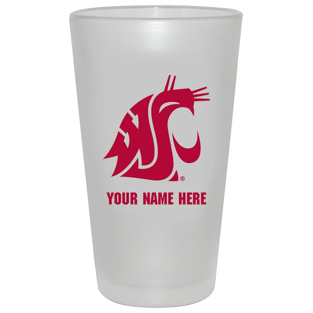 Washington State Cougars 16oz. Personalized Frosted Pint Glass: $39.99 Washington State Cougars 16oz. Personalized Frosted Pint Glass: $39.99