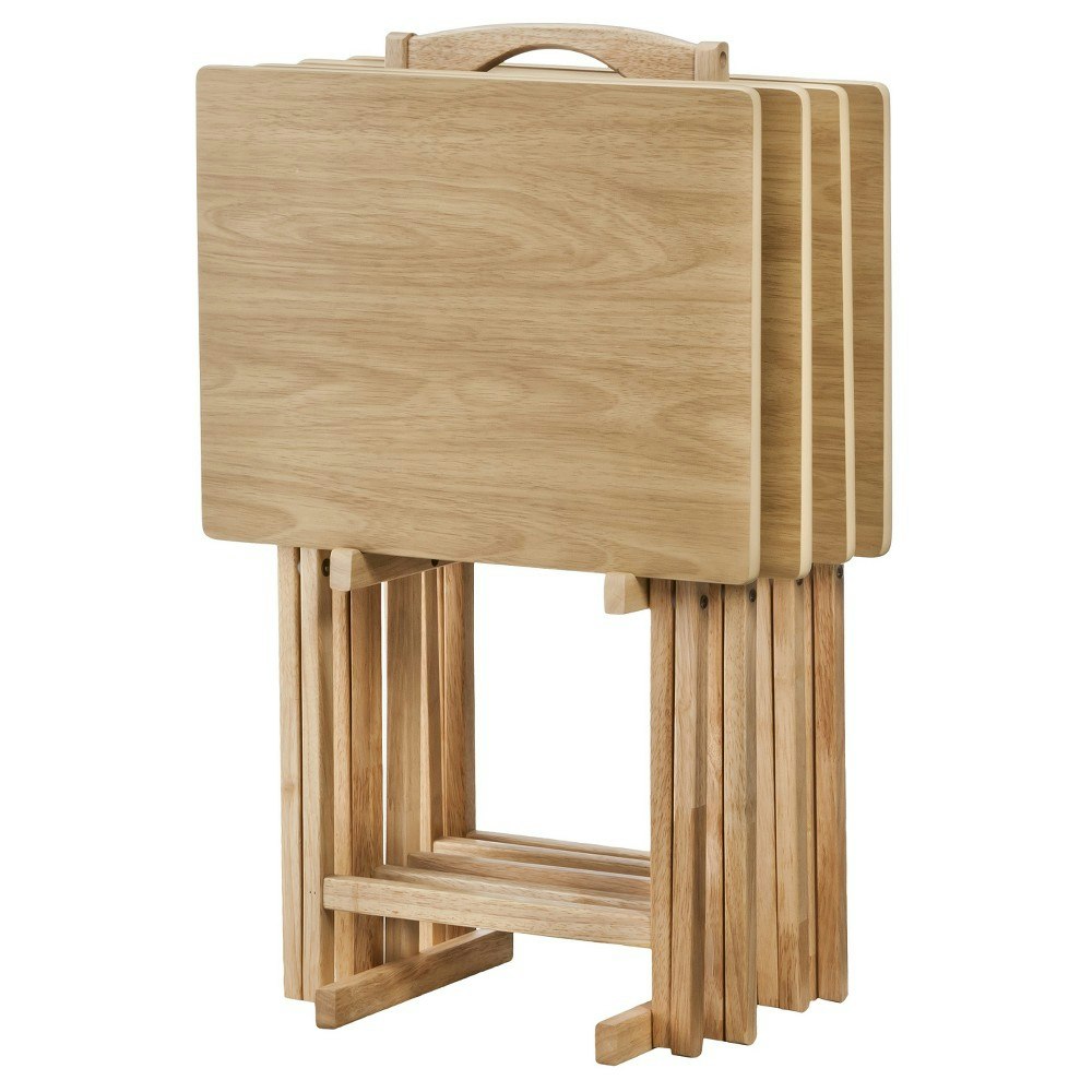 Peakform 5-Piece Wood TV Tray Set: $54.99 Peakform 5-Piece Wood TV Tray Set: $54.99
