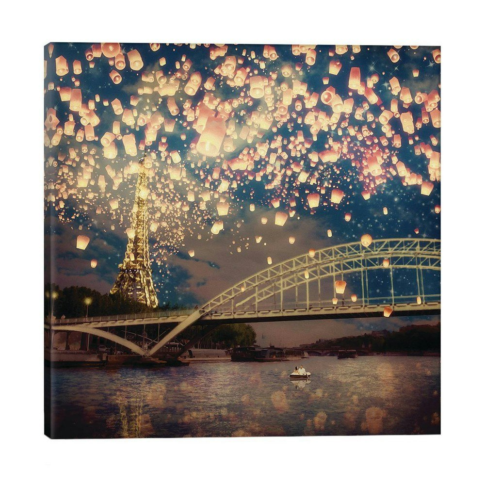 12" x 12" Love Wish: Lanterns Over Paris Wall Canvas: $31.99 12" x 12" Love Wish: Lanterns Over Paris Wall Canvas: $31.99