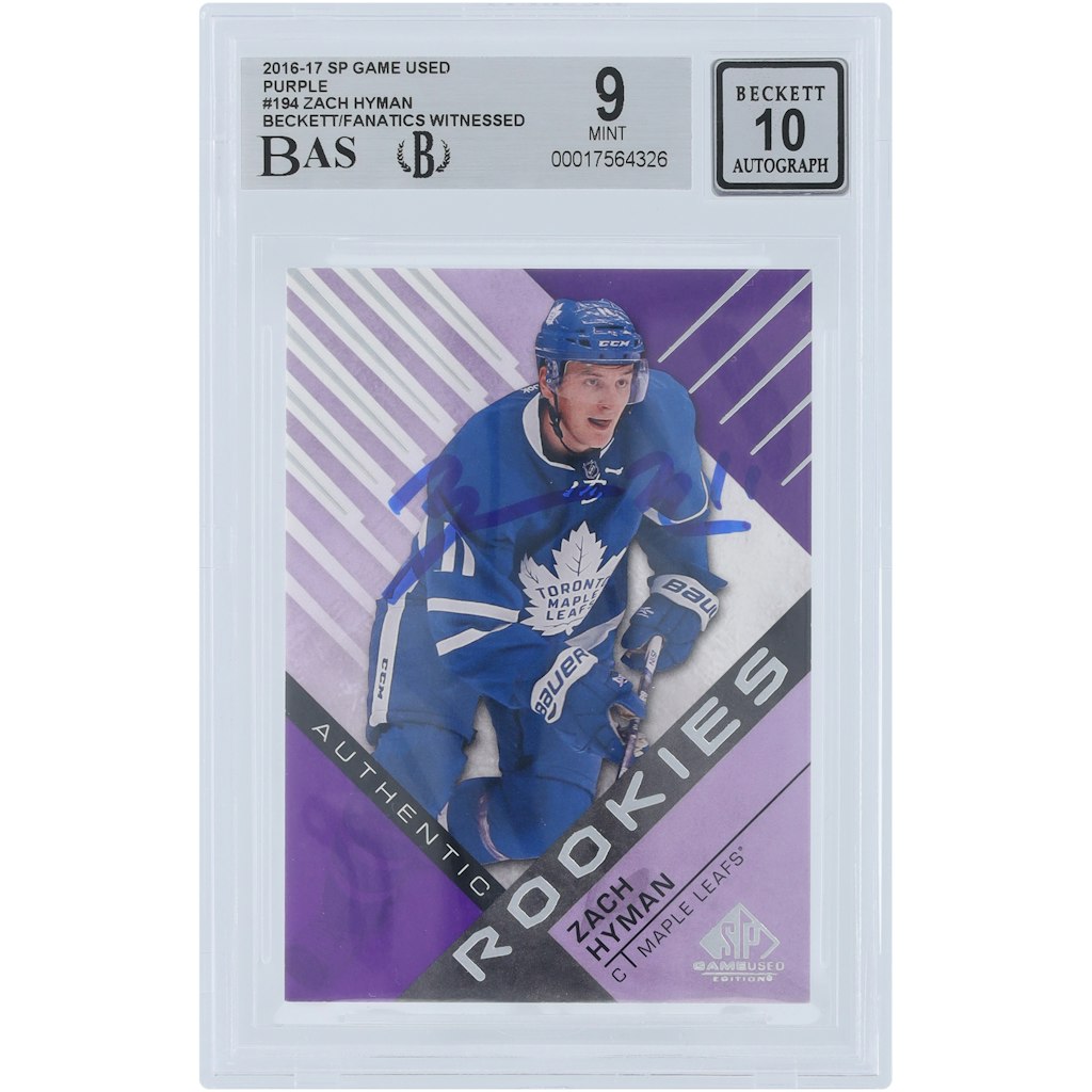 Zach Hyman Toronto Maple Leafs Autographed 2016-17 Upper Deck SP Game Used Rookie Card: $129.99