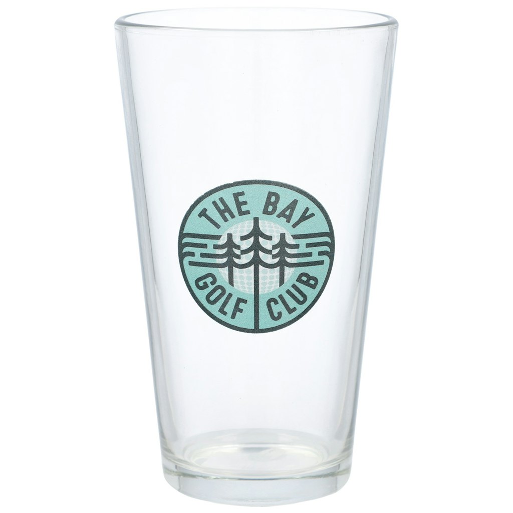 The Bay Golf Club 16-ounce Pint Glass: $24.99 The Bay Golf Club 16-ounce Pint Glass: $24.99