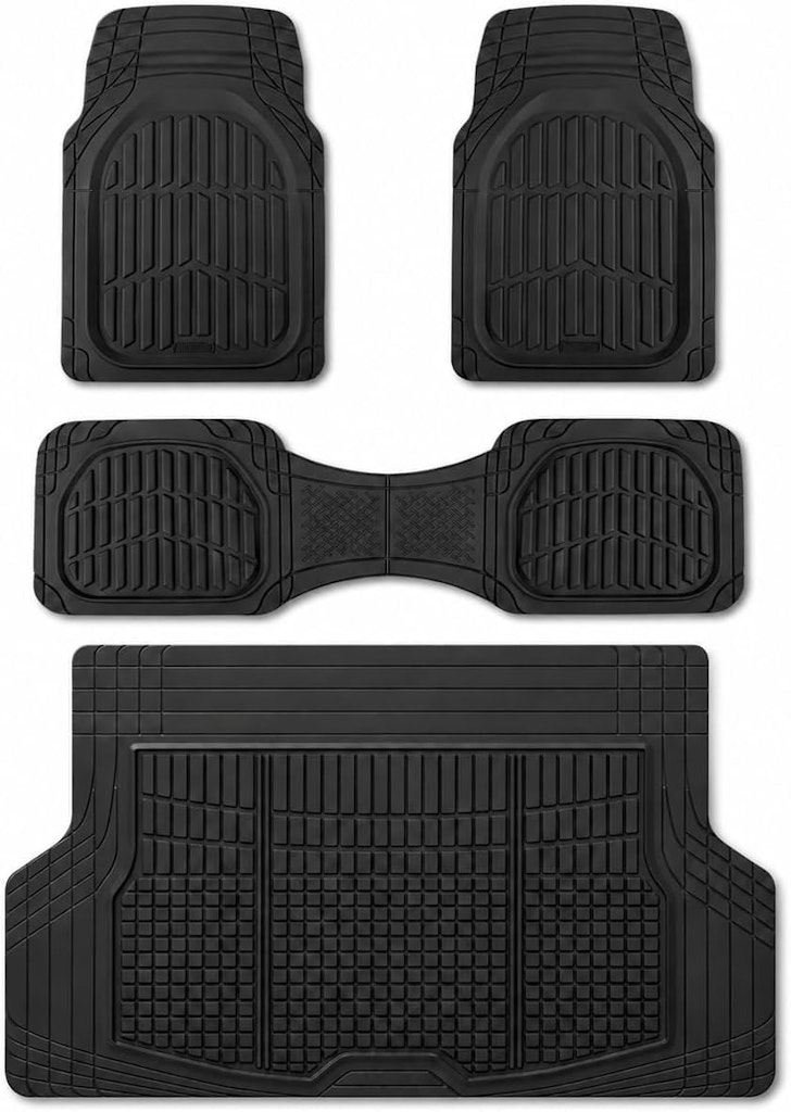 Motor Trend FlexTough Lite Rubber Car Mat & Cargo Liner Full Set: $30