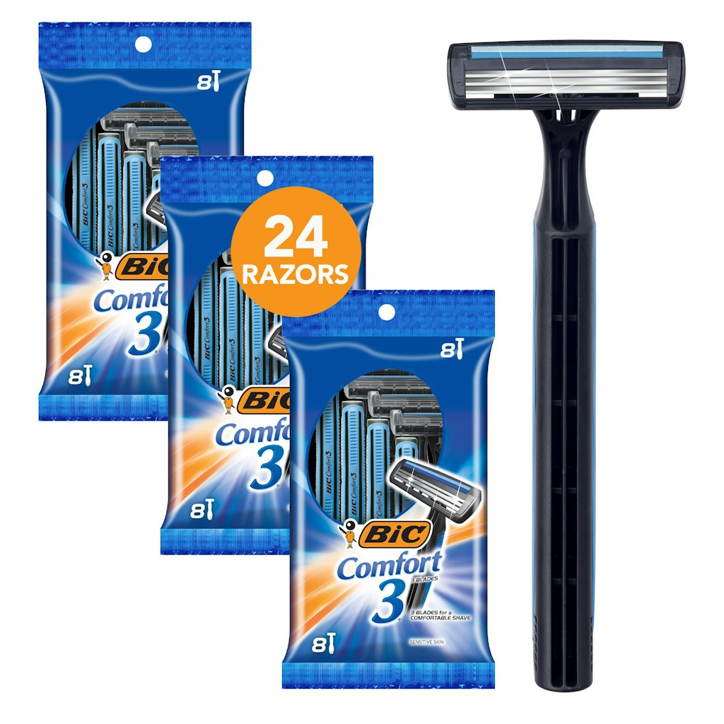 BIC Comfort 3 Disposable Razors 24-Pack: $7.70 via Sub. & Save