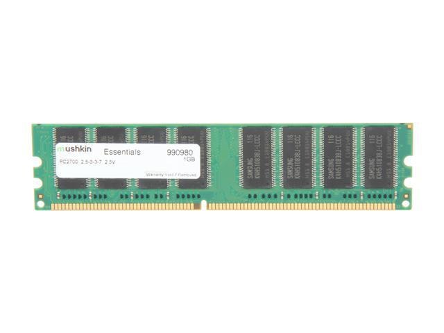 Mushkin Essentials 1GB DDR 333 Desktop Memory: $45.99