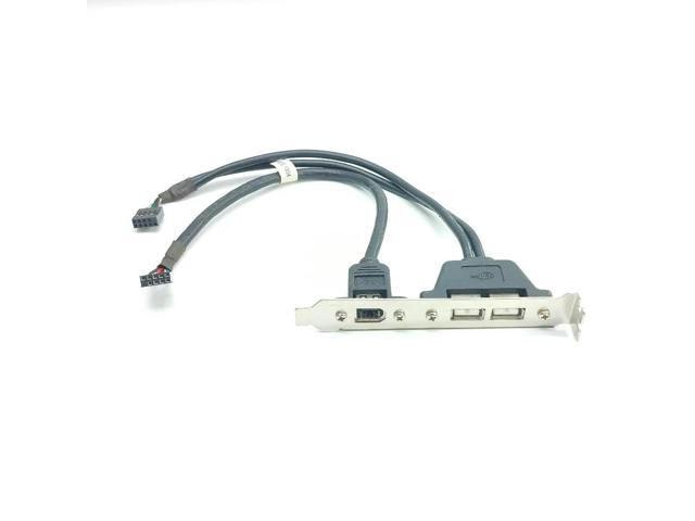 9-Pin 2-Port USB 2.0 and IEEE 1394 Motherboard Rear Panel Cable Bracket: $12.99 9-Pin 2-Port USB 2.0 and IEEE 1394 Motherboard Rear Panel Cable Bracket: $12.99