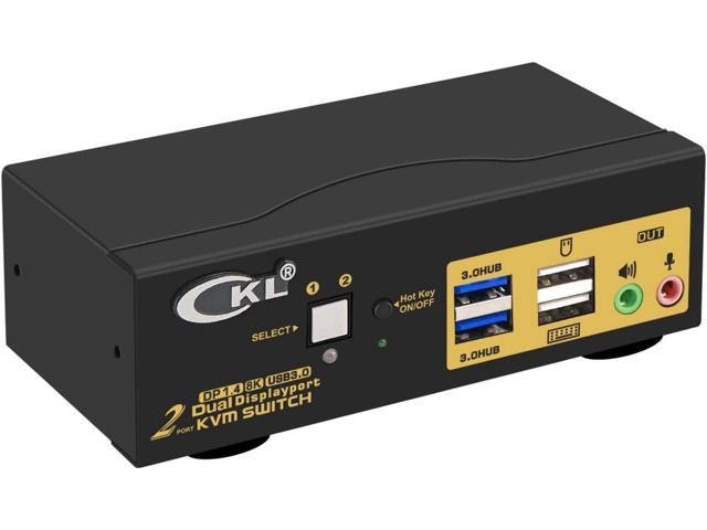 CKL 2-Port USB 3.0 Dual Monitor DisplayPort 1.4 KVM Switch: $455.88 CKL 2-Port USB 3.0 Dual Monitor DisplayPort 1.4 KVM Switch: $455.88
