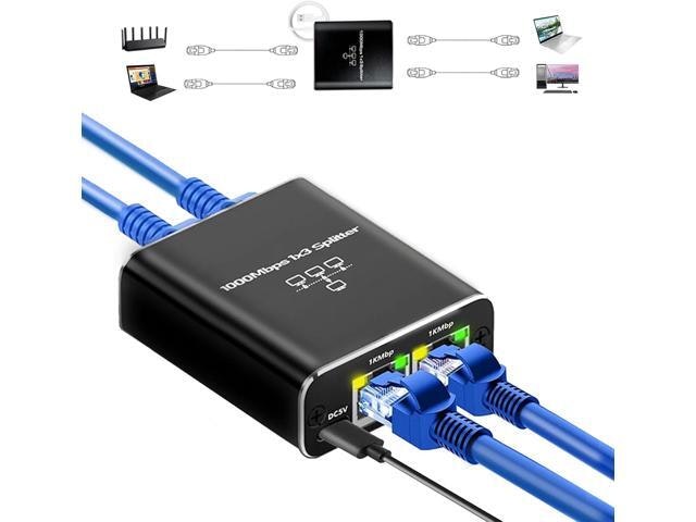 Pushua 1-to-3 Gigabit Ethernet Splitter: $27.55