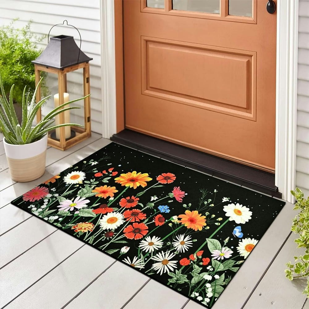 Waipfaru 18" x 30" Floral Spring Doormat: $15.29