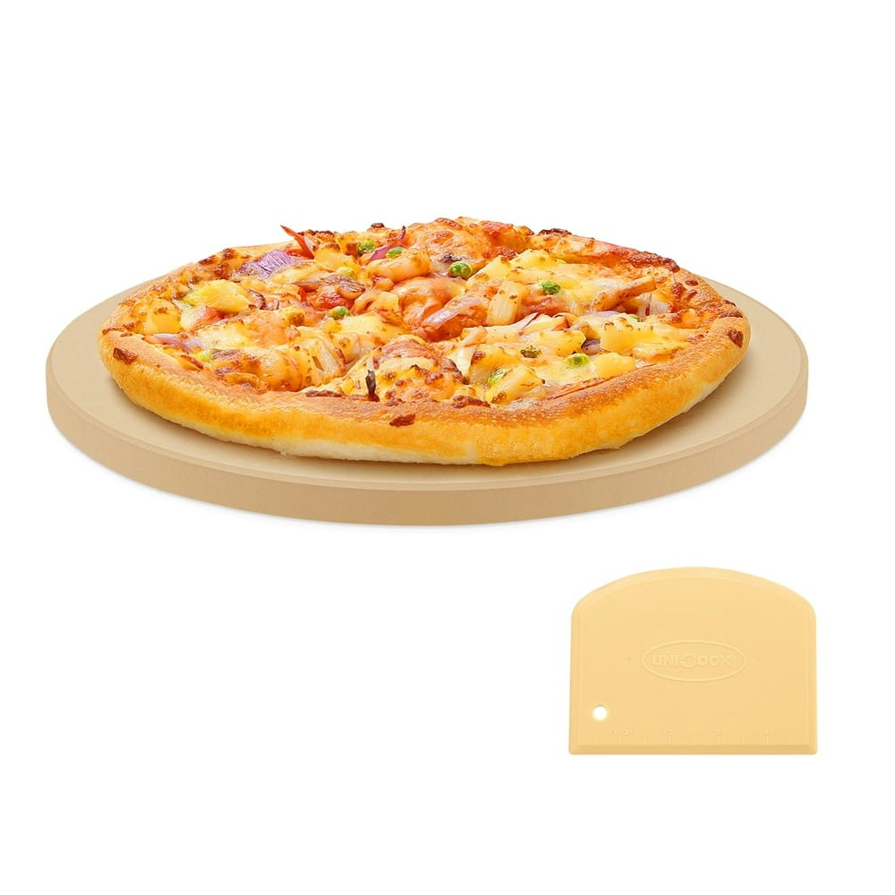 Unicook 15-Inch Round Cordierite Pizza Stone: $31.49