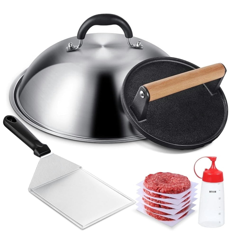 Mibote 5-Piece Smash Burger Griddle Accessory Kit: $17.09