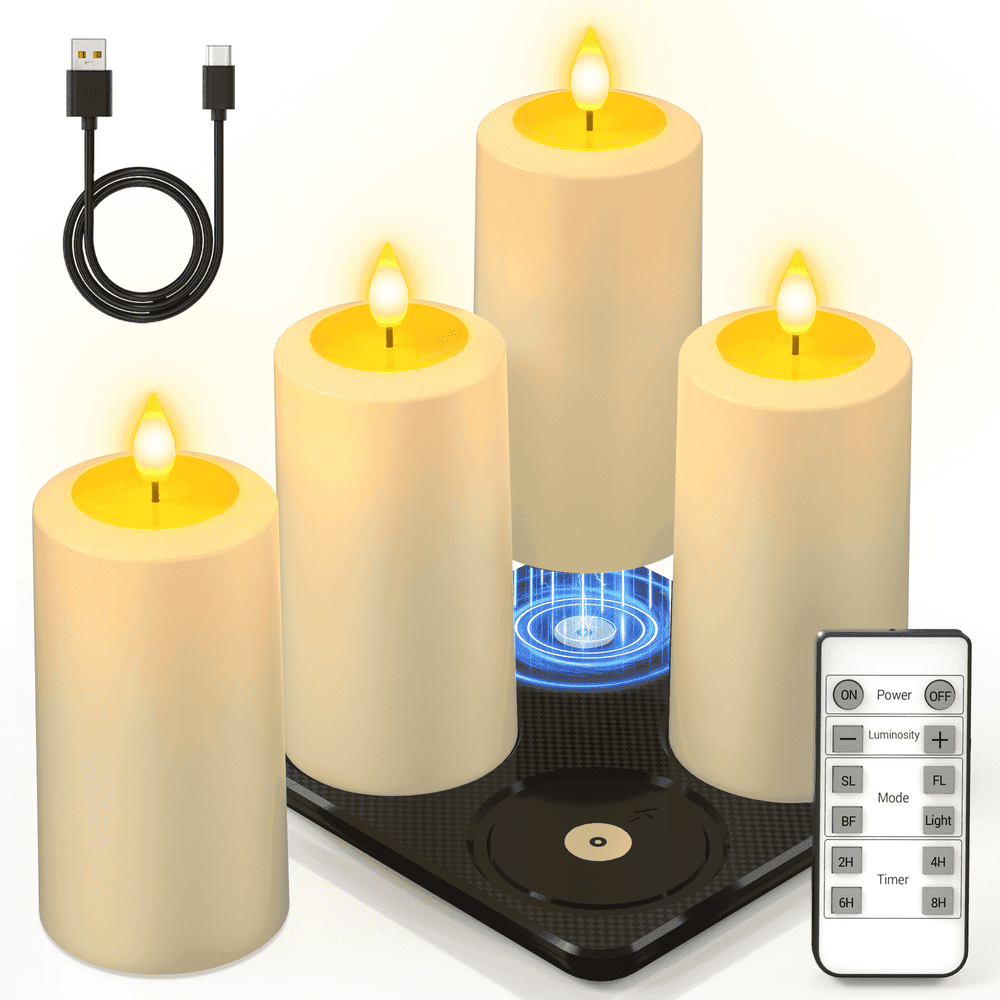 PChero Rechargeable Flameless LED Candles 4-Pack: $35.99 PChero Rechargeable Flameless LED Candles 4-Pack: $35.99