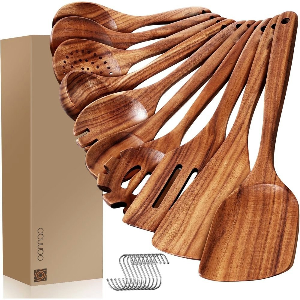 Teak Kitchen Utensil Set 10-Piece: $28.97