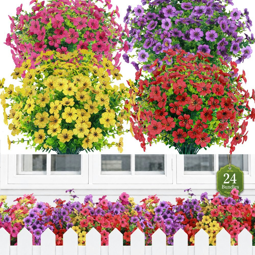 Miracliy Artificial Eucalyptus Silk Flowers 24-Pack: $16.14 Miracliy Artificial Eucalyptus Silk Flowers 24-Pack: $16.14