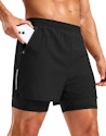 Pudolla Men's 7" 2-in-1 Quick-Dry Running Shorts for $12 + free shipping w/ Prime