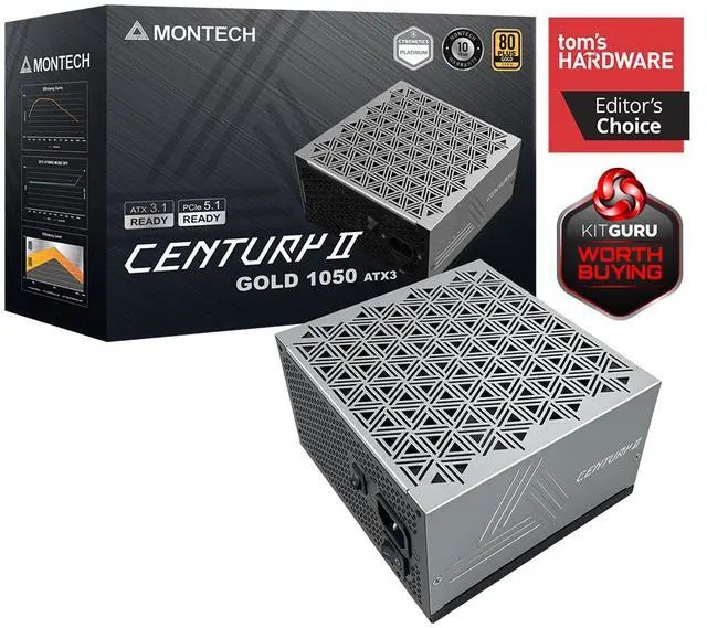 Montech Century II 1050W 80 Plus Gold Fully Modular ATX Power Supply: $90 Montech Century II 1050W 80 Plus Gold Fully Modular ATX Power Supply: $90