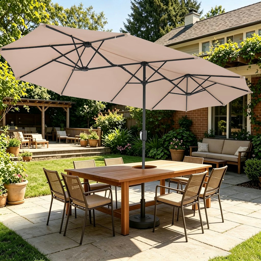 Ainfox 13-Foot Large Patio Umbrella: $60