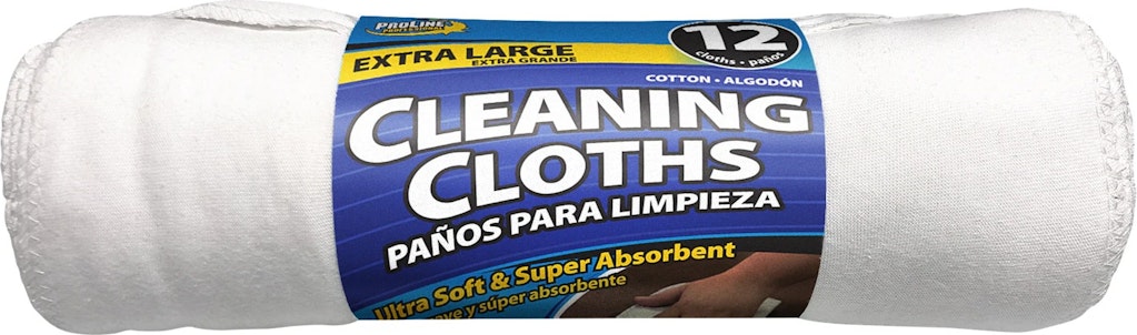 ProLine Cotton Cleaning Cloths 12-Pack: $1.87