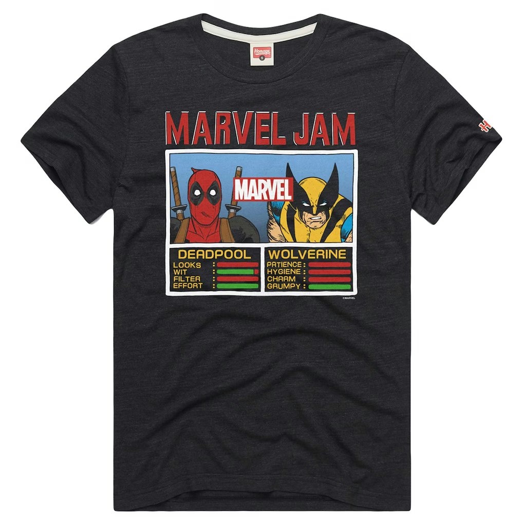 Homage Deadpool & Wolverine Marvel Jam T-Shirt: $18