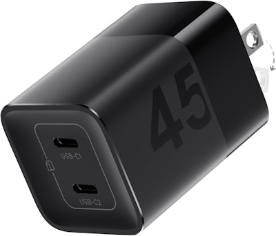Wegear 45W Dual Port GaN USB-C Charger for $9 + free shipping w/ Prime
