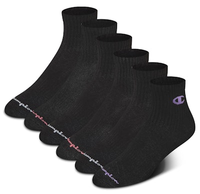 Champion Women's High Quarter Cushioned Athletic Socks 6-Pack for $5.81 via Sub. & Save + free shipping w/ Prime