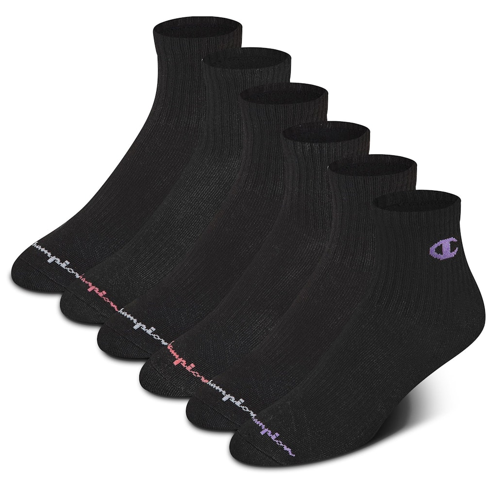 Champion Women's High Quarter Cushioned Athletic Socks 6-Pack: $5.81 via Sub. & Save