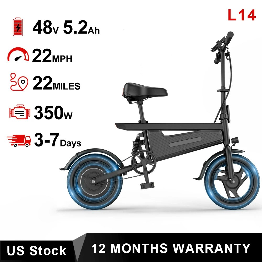 Aovopro 14" Foldable Electric Bicycle: $179.61