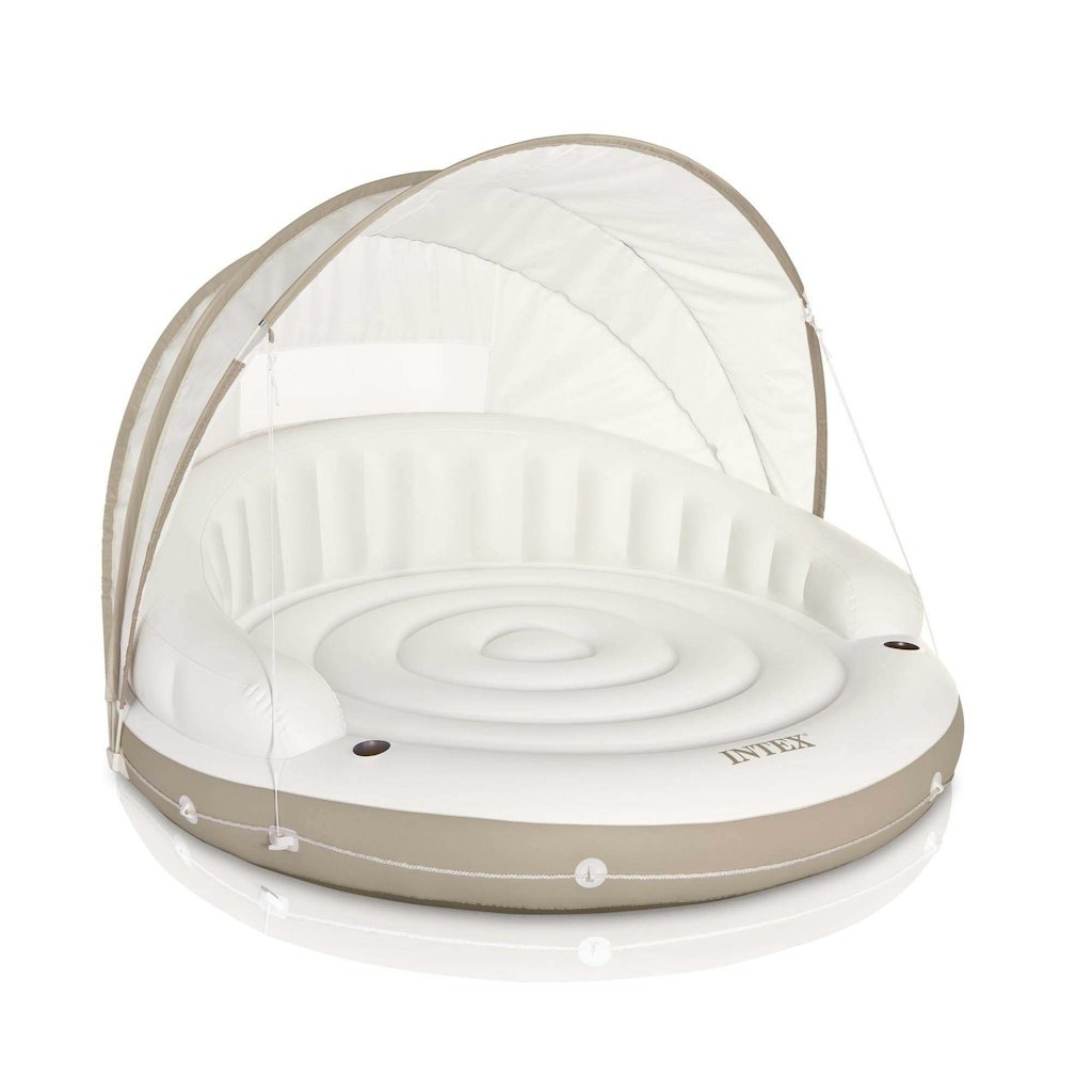 Intex Inflatable Pool Canopy Island Lounge Raft w/ Sun Shade 2-Pack: $204